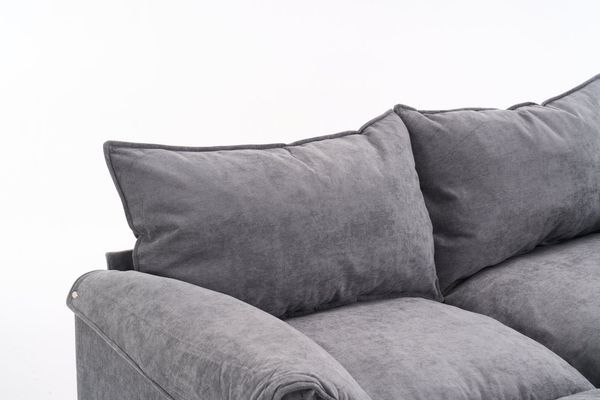 Convertible Combination Sofa Sofa U-Shaped Sofa With Footstools With Storage, Gray Sofa For Living Room, Living Room/Bedroom/Office/Small Space 2-Se_voghion.com