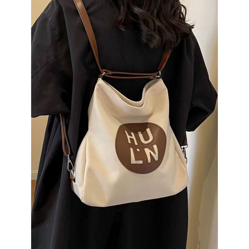 Zaino estivo da donna, grande capacità, tre in uno, doppio per viaggio, leggero, borsa a tracolla singola testurizzata_voghion.com