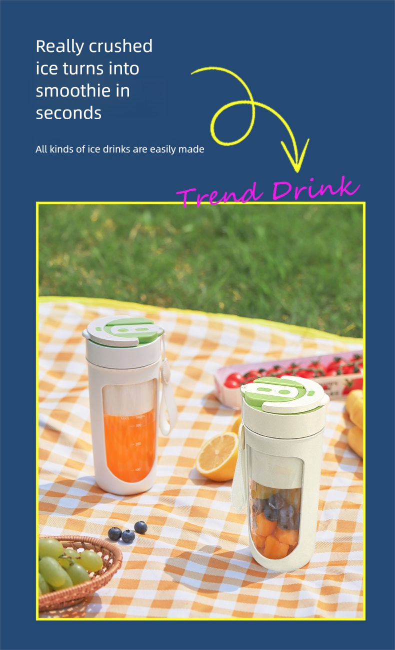 Mini tritaghiaccio elettrico portatile per uso domestico, piccolo, multifunzionale, ricaricabile, per esterni, tazza per succo_voghion.com