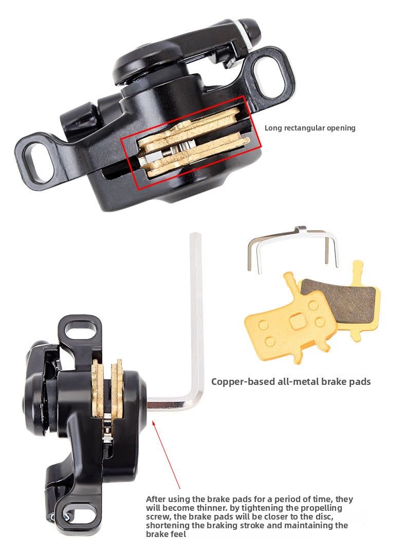 Mountainbike-Scheibenbremsen-Zubehör, Umbausatz für E-Bikes, Universal-Fahrradbremssattel für Vorder- und Hinterrad_voghion.com
