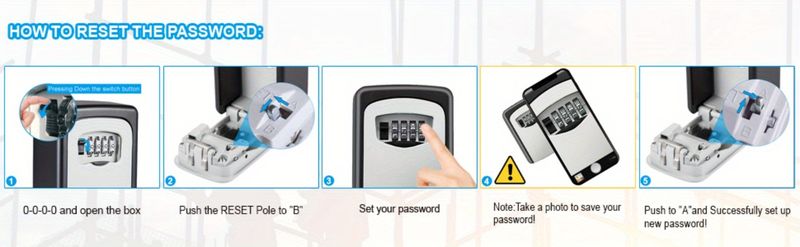 Cassetta di sicurezza per chiavi da parete con serratura a combinazione, in metallo e plastica, per la sicurezza di casa, hotel, viaggi ed emergenze_voghion.com