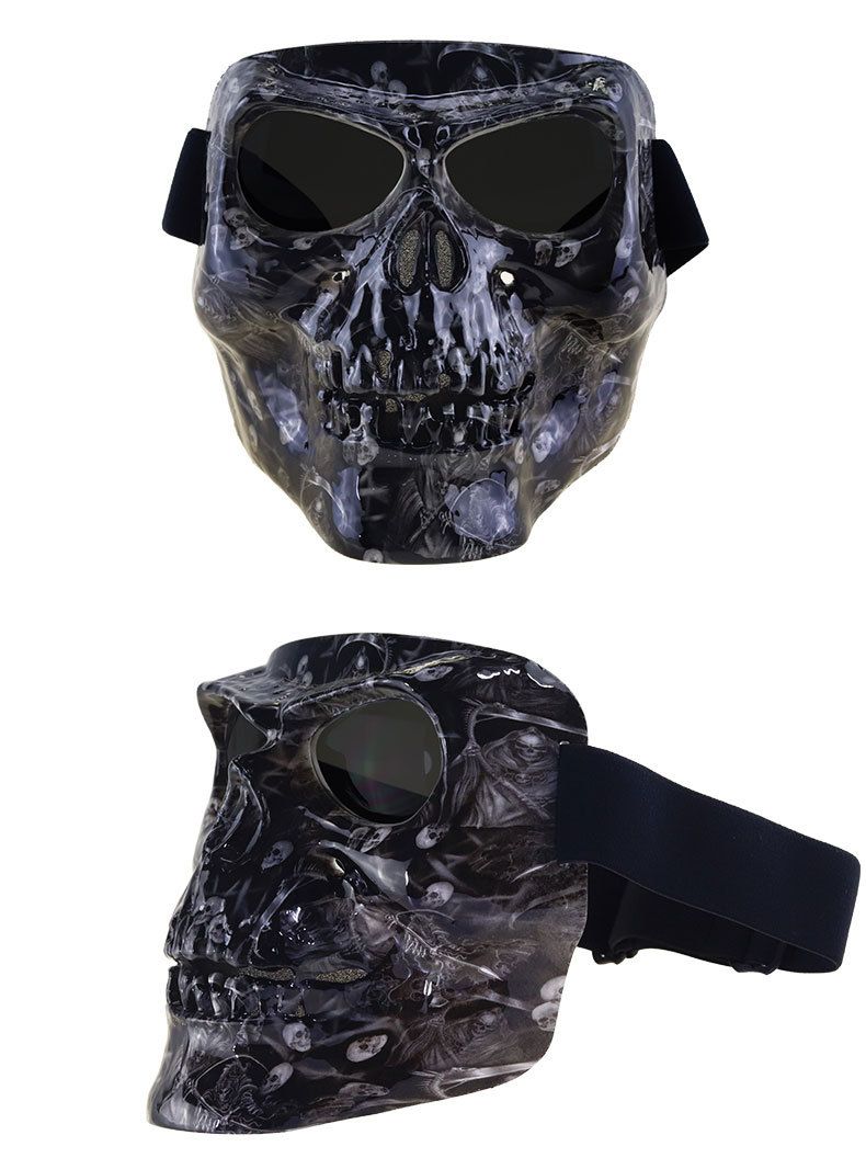 Nya motorcykel terrängvindrutor dödskalle spökmask Halloween vindtäta skyddsglasögon_voghion.com