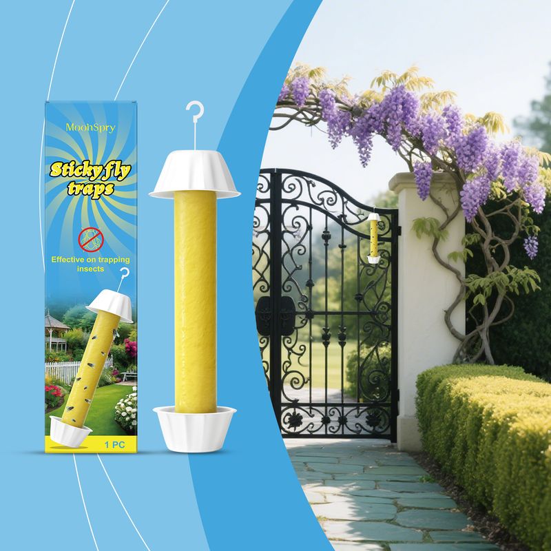 MoonSpry Sticky Trap Stick Daily Household Odorless Insect Repellent Removal Tool Hanging Fly Catcher_voghion.com