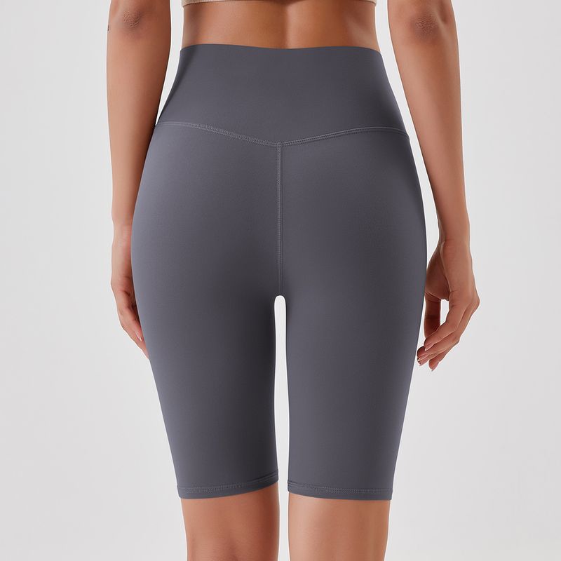 Women's Clothing double-sided brushed yoga shorts without embarrassing lines, buttocks lifting and abdominal control sports running fitness pants_voghion.com