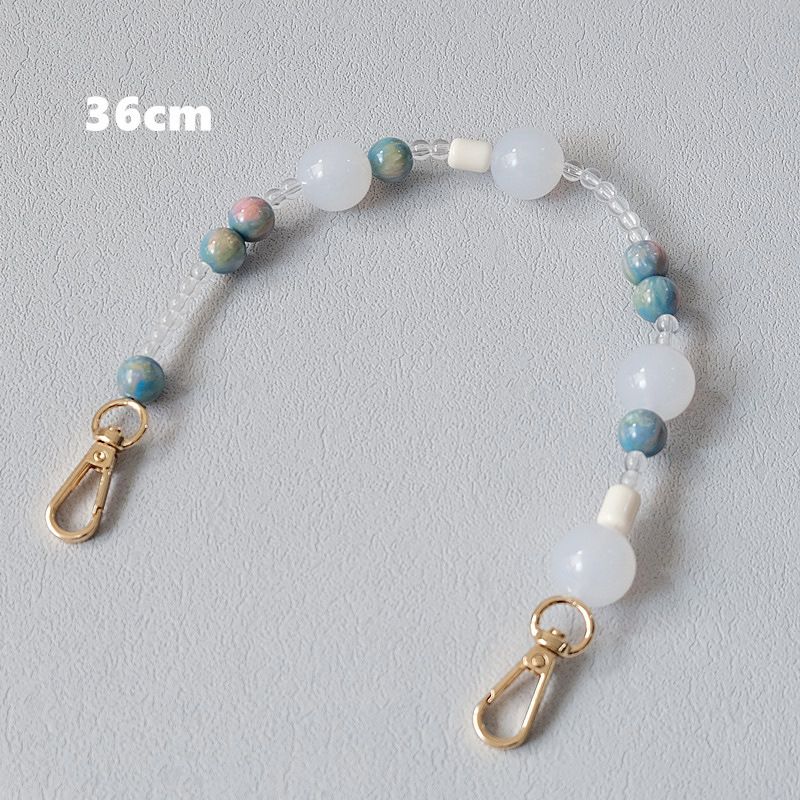 Gioielli con perline acriliche, bracciale con perline iridescenti, accessori, tracolla, tracolla per telefono, borsa in resina, catena_voghion.com