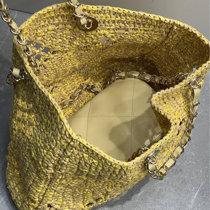 Borsa a mano in rafia intrecciata di alta qualità, trapuntata, cava, autunno e inverno 2025, nuova borsa a mano in stile foresta da spiaggia, personalità alla moda, nicchia leggera_voghion.com