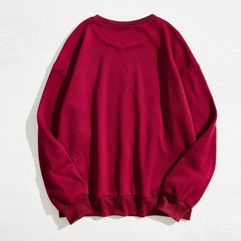 Autumn winter hoodie round neck long sleeved loose and slimming versatile top ins trend_voghion.com