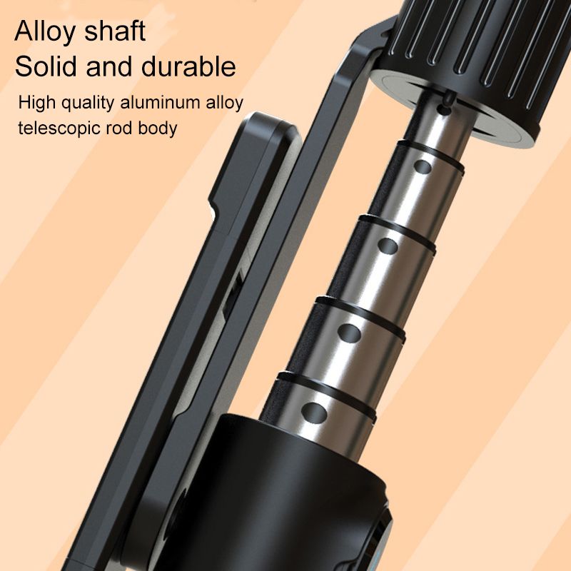 Supporto per telefono pieghevole con treppiede per selfie Bluetooth wireless con luce di riempimento, telecomando per riprese con smartphone iOS Android_voghion.com