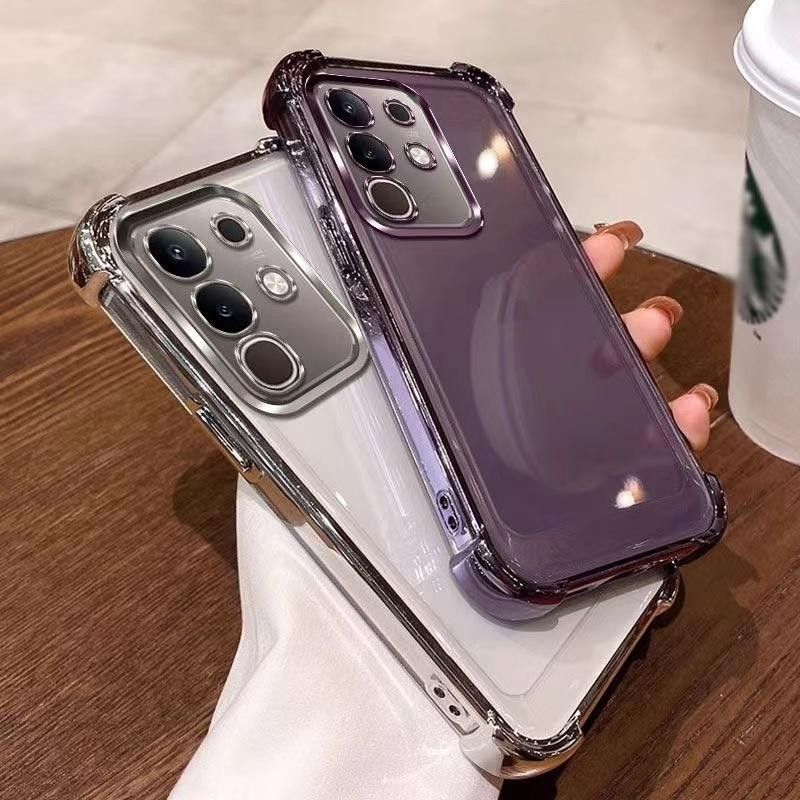 Case For Infinix Smart 9 Airbag Case Electroplate Shockproof Soft Protective Cover For Infinix Note 50 Pro+ 50s 50x 40 30 Smart 10 9 8 Pro 7 5 Go 1 1s_voghion.com