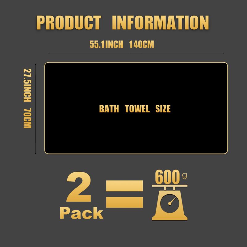 Finely Woven Coral Fleece Bath Towel 2 Packs 70*140 Household Bath Large Towel Soft Absorbent Easy To Dry_voghion.com