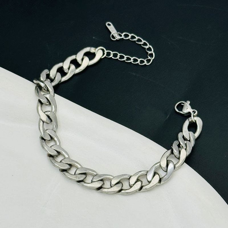 Ins Titanium Staal Koreaanse Stijl Stoere Barbell Persoonlijkheid Hip-Hop Heren Student Hand Sieraden Armband Trendy Persoon_voghion.com