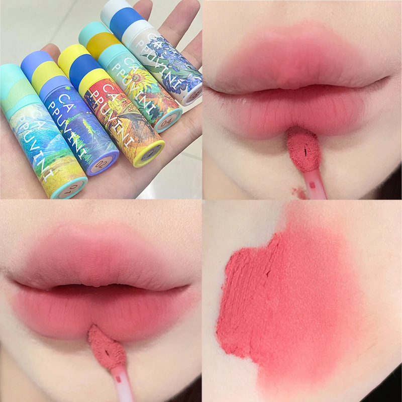 Matte Lip Waterproof Gloss Oil Painting Art Nude Veet Red Liquid Lipstick Lasting Non-stick Cup Lip Mud Li stick_voghion.com