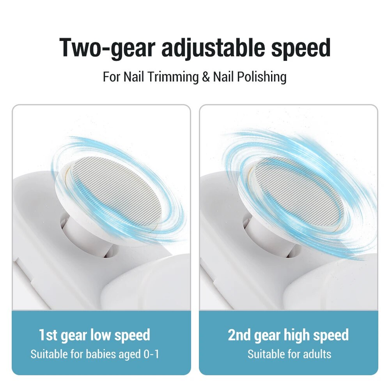 Polieren 1 Elektrischer Nagelknipser mit leichtem automatischem Trimmer Wiederaufladbares Nagelschleif-Maniküre-Pflegewerkzeug für Babys_voghion.com