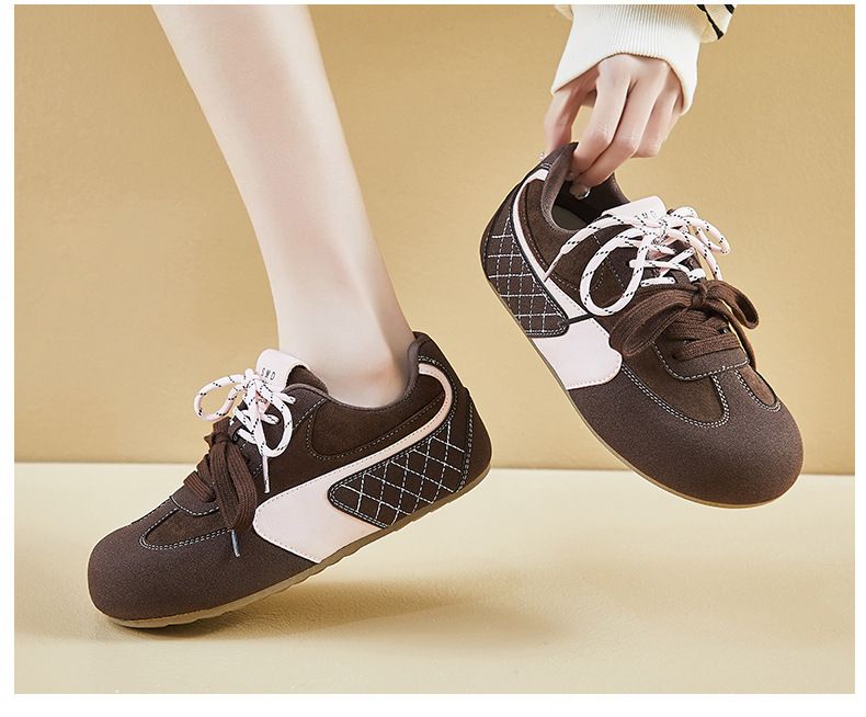 Retro German Training Little White Shoes Female Students Platform Heightening Shoes Casual Shoes Street Shooting Shoes_voghion.com