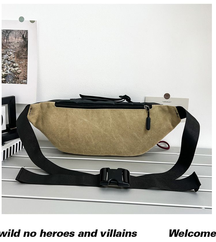 Multifunctional Canvas Outdoor Waterproof Parka Chest Bag_voghion.com