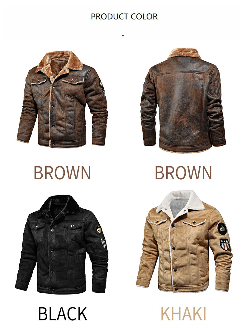 Herrenbekleidung neue Herbst- und Winterjacke für Herren mit integriertem Pelz und Plüschfell, Arbeitskleidung, lässige Herrenjacke, Fabrikgroßhandel_voghion.com