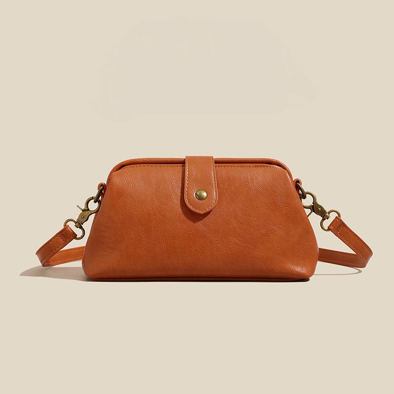 Borsa a tracolla singola con clip in morbida pelle 2025 da donna_voghion.com