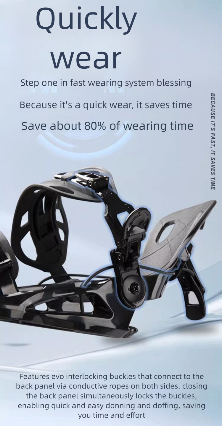 Outdoor Beginner Men And Women Quick Wear Accessories Carving Skiing Snowshoe Fixator Snowboard_voghion.com