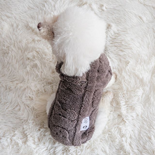 PawParty Store'dan Küçük ve Orta Boy Köpekler İçin Sonbahar-Kış Yeleği, Polar Shih Tzu Kaniş Kıyafetleri, Chihuahua Ceket ve Pug Aksesuarları_voghion.com