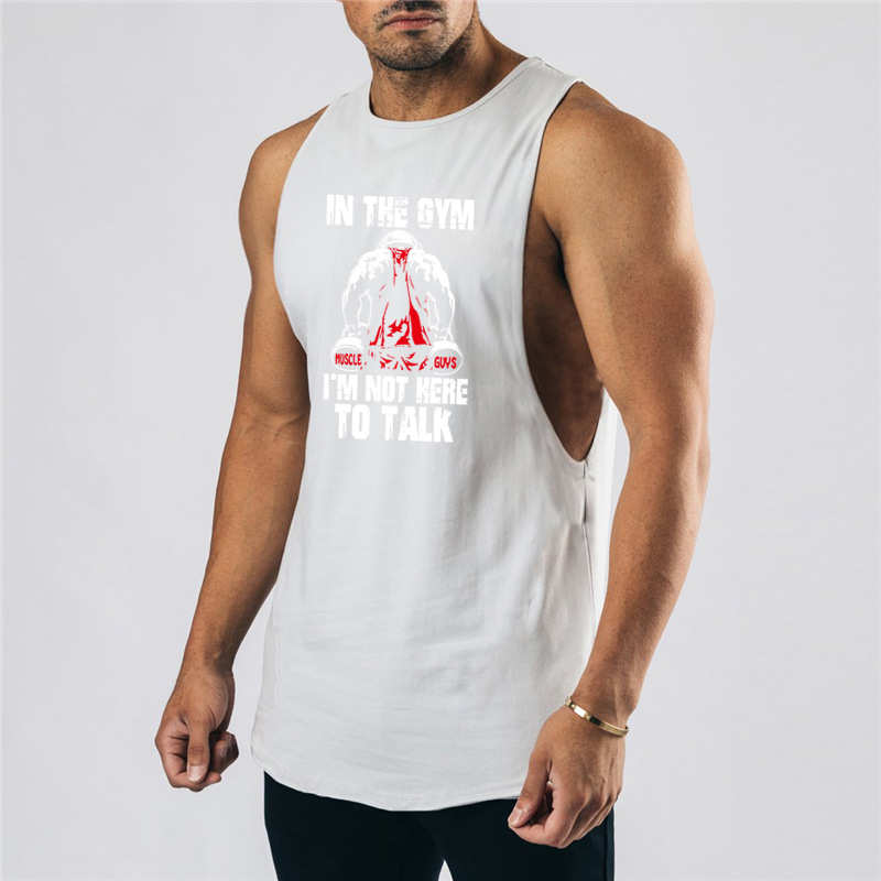 Canotta sportiva da uomo in puro cotone, taglia grande, attillata, senza maniche, aderente, con scollo a cuore, per ragazzi e ragazze_voghion.com