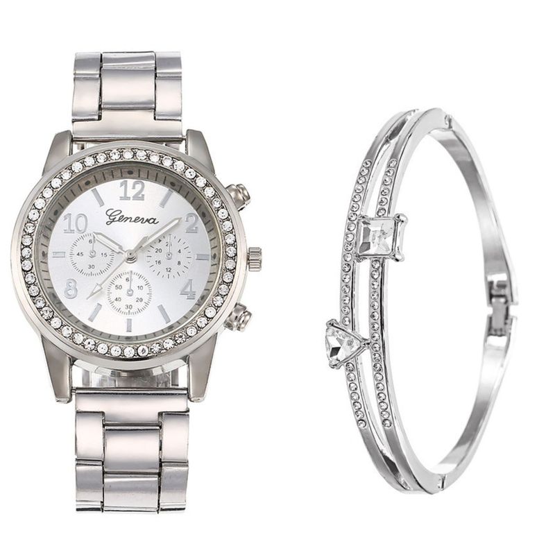 Set regalo da donna con cintura in acciaio e diamanti di lusso, orologio al quarzo alla moda, tutto abbinato, vendita diretta dalla fabbrica_voghion.com