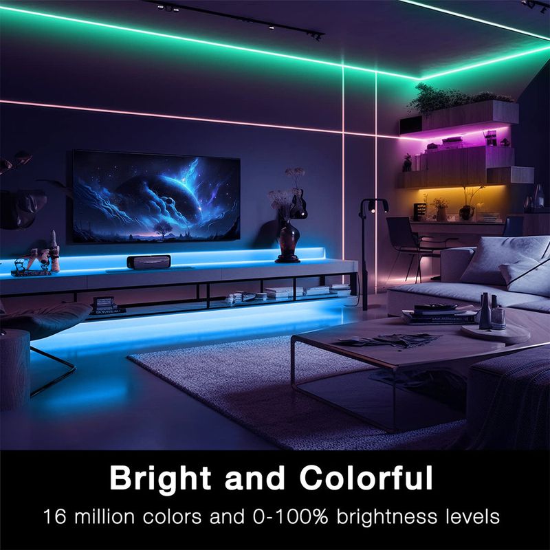 5V USB RGB LED Strip Lights 5050/2835 SMD - Bluetooth & IR Remote, 16 Million Colors, Flexible Self-Adhesive Light_voghion.com