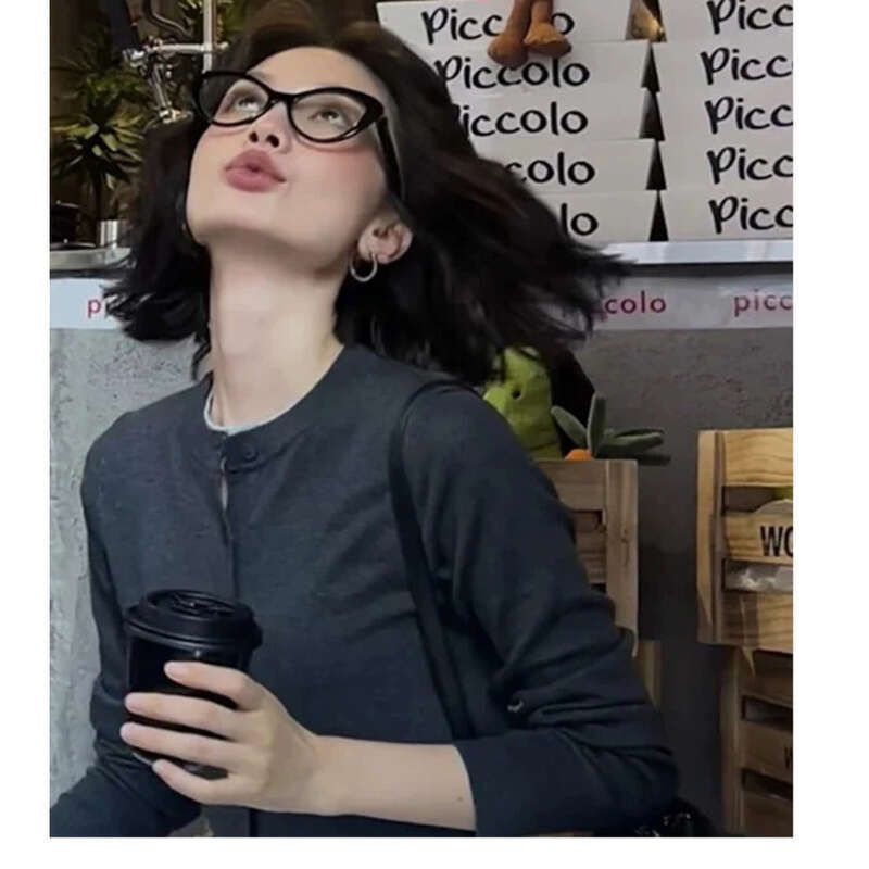 Gafas de sol negras con diseño de ojo de gato, alto coeficiente intelectual, sin necesidad de maquillaje, antiluz azul, compatibles con monturas para miopes._voghion.com