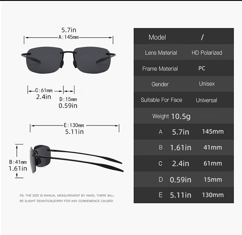 ActiveGo TR90 Material TAC Polarized True Film Sports Cycling Frameless Outdoor Sunglasses For Men And Women Mountaineering_voghion.com