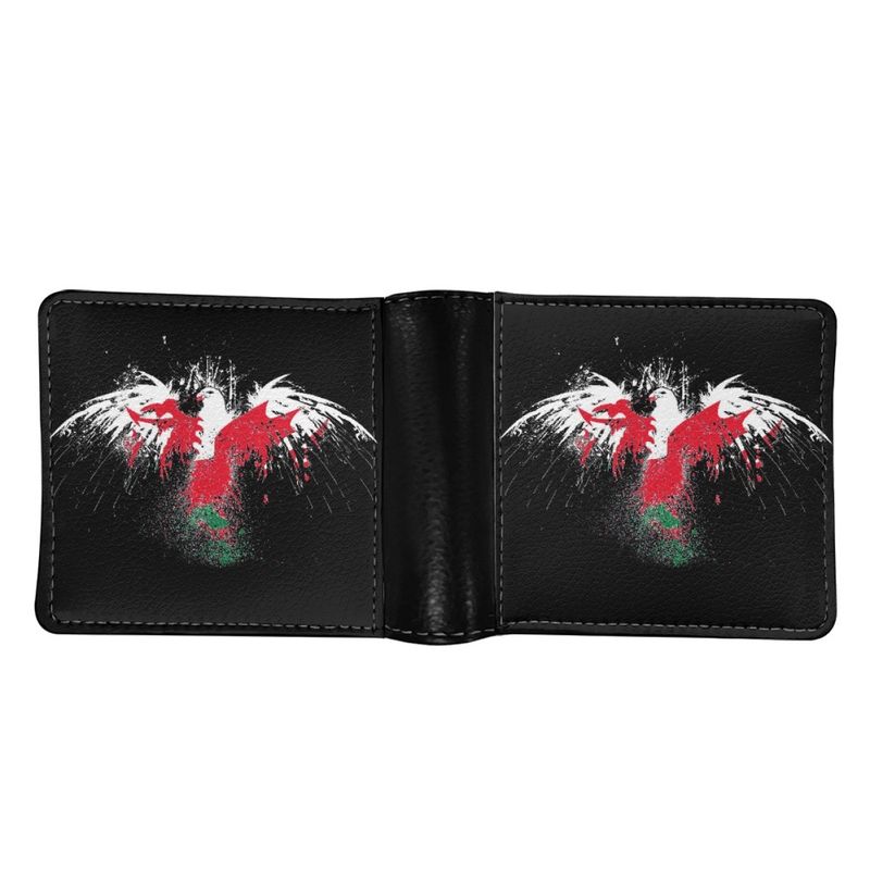 Canada Flag Eagle Digital Print Men's Foldable Clutch Wallet_voghion.com