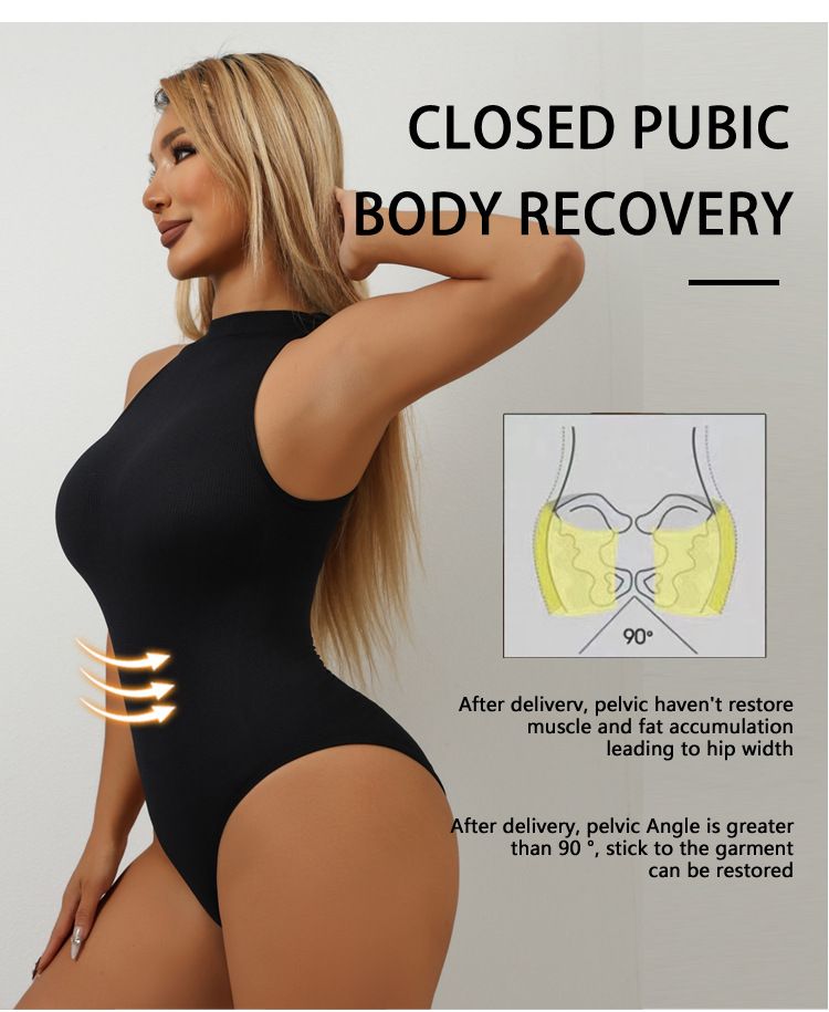 European And American Cross-Border New Shapewear Tummy Control Waist Cincher Body Shaper Sleeveless Tight Bodysuit Base_voghion.com