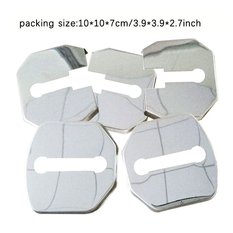 5 Pcs Accessories Vehicles Protective Car Door Lock Cover Stainless Steel 13 EcoSport Left 3 Right 2 for Ford_voghion.com