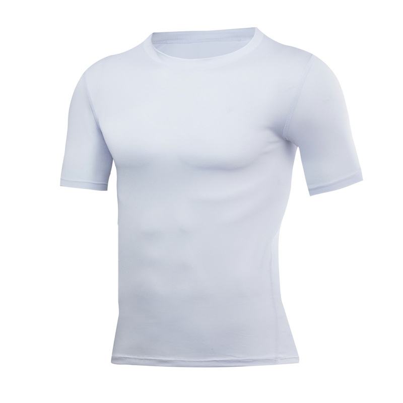 Herenkleding Sneldrogend sport-T-shirt met korte mouwen Hardloopbasis Gymtrainingskleding_voghion.com