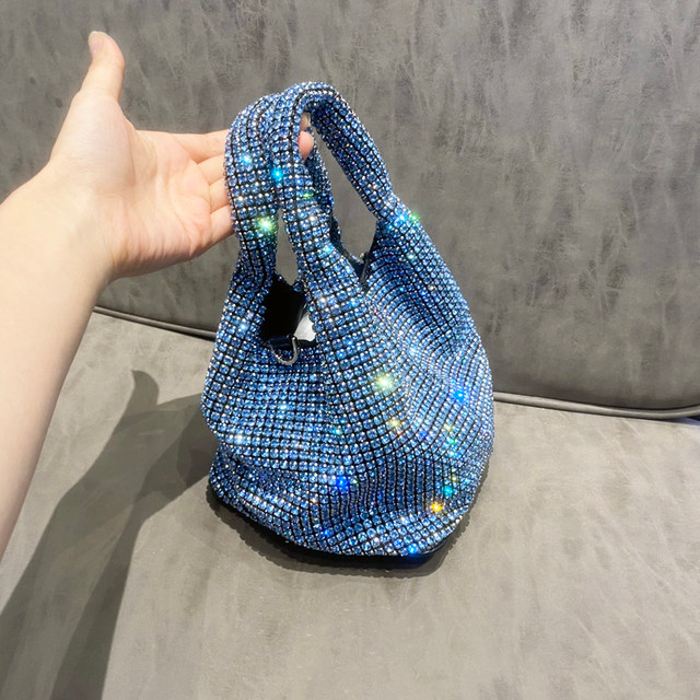 Sac à main d'embrayage en cristal brillant seau sac à bandoulière strass sacs à main et sacs à main de luxe Designer pochette de soirée sac à main_voghion.com