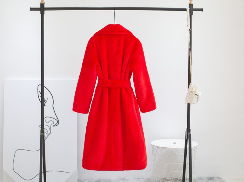 Cappotto lungo da donna in pelliccia sintetica effetto velluto – Giacca invernale in peluche stile visone con fodera in cotone (13 colori, 5 taglie)_voghion.com