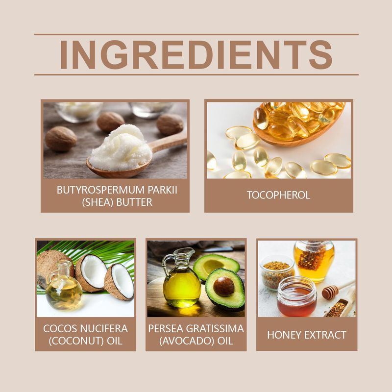 Crème hydratante au beurre corporel au goût de noix de coco, crème hydratante douce et lisse pour la peau du corps_voghion.com