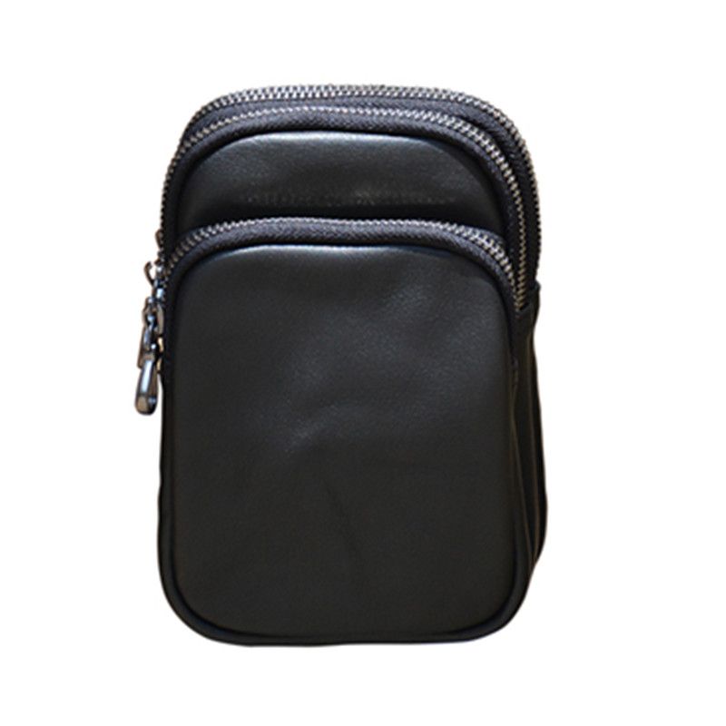 Minimalistische tragbare kleine Hüfttasche aus Rindsleder der ersten Schicht für den Außenbereich_voghion.com