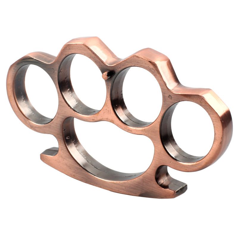 Thickened Four-Finger Buckle Self-Defense Iron Fist Reinforced Zinc Alloy Finger Tiger Combat Window Breaking Emergency_voghion.com
