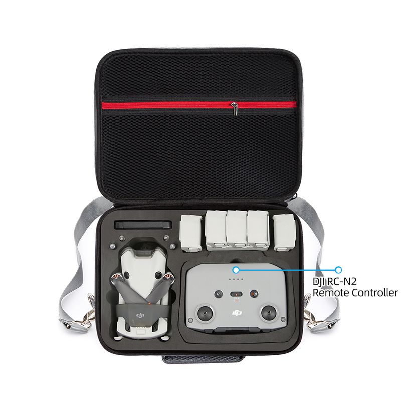 Shoulder Bag Black And Gray Storage Handbag RC 2/RC N2 Hard Shell Travel Suitcase For DJI Mini 4 Pro Drone_voghion.com