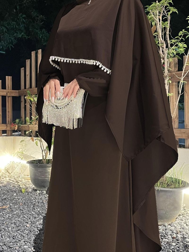 Robe en satin élégante et simple pour femme_voghion.com