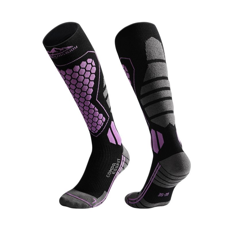 Winter professional wool long ski for warmth quick drying outdoor travel, windproof and cold proof high tube socks DWZ04_voghion.com