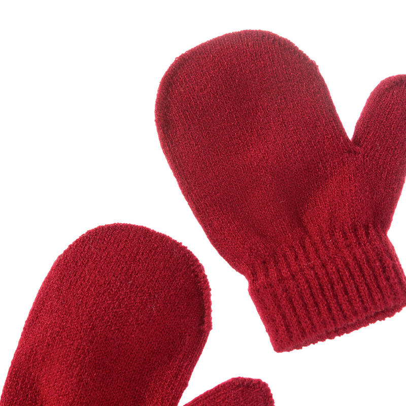 Baby clothing wool monochrome twist warm children's hat scarf gloves two or three sets_voghion.com