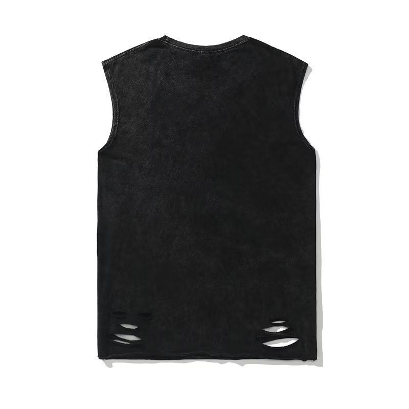 Canotta sportiva estiva tinta unita, alla moda, senza maniche, a maniche corte, semplice e versatile, con scollo a cuore_voghion.com