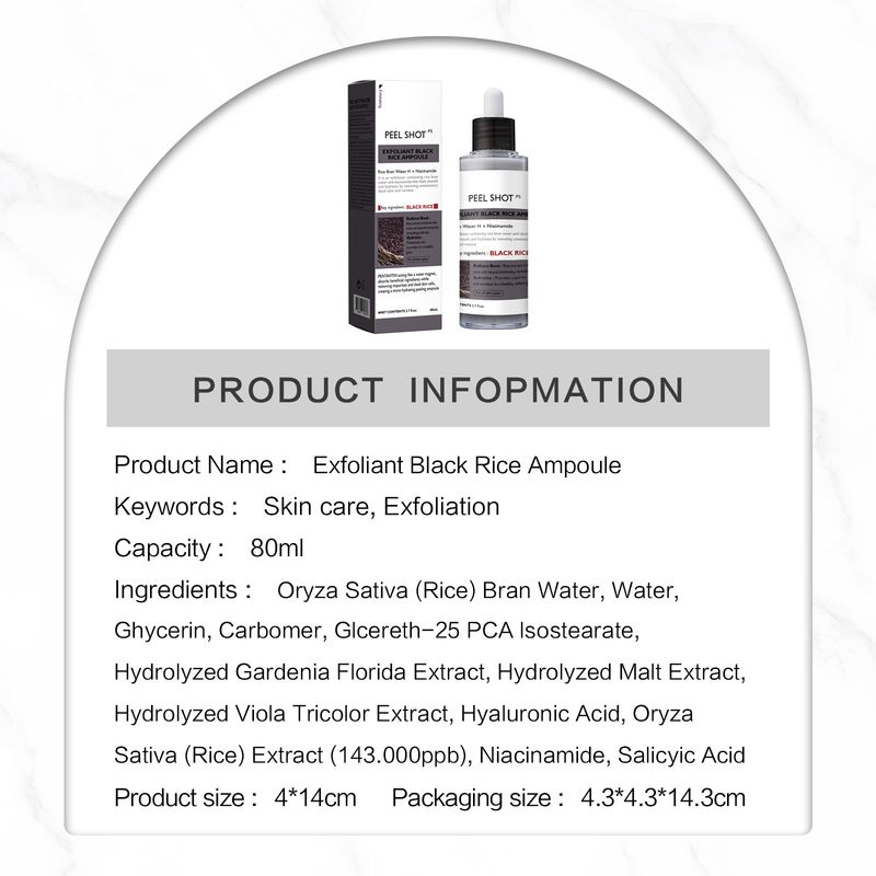 Schwarz-Weiß-Reis-Essenz, feuchtigkeitsspendend, feuchtigkeitsspendend, peelend, pflegende Haut, 80 ml_voghion.com