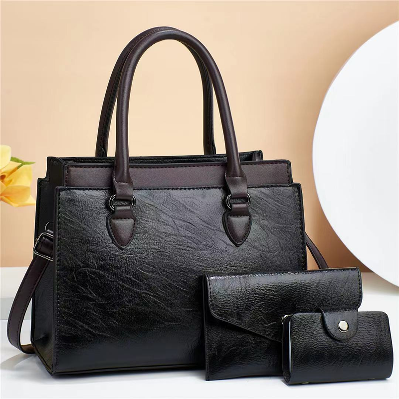 2023 New Trendy Women's Three Piece Set Commuter Fashion Handbag Single Shoulder Crossbody Mom's Middle Age Style Bag_voghion.com