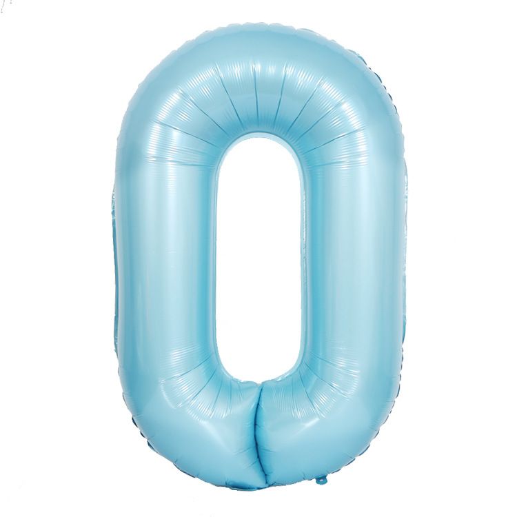 40-Inch Pearlized Foil Number Balloons – Blue & Pink Giant Digits For Birthday Celebrations (Set Of 0 & 1)_voghion.com