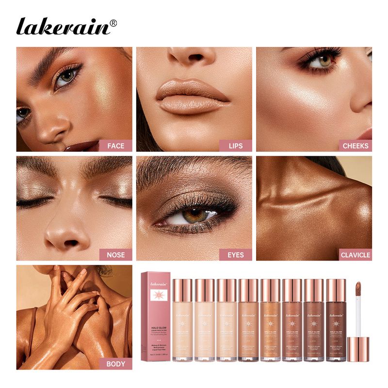 Body Glow Shimmer Halo Glow Liquid Filter - Erzielen Sie ein natürlich glänzendes Finish mit diesem leichten, mischbaren und seidig glatten Cream Face Illuminator M_voghion.com