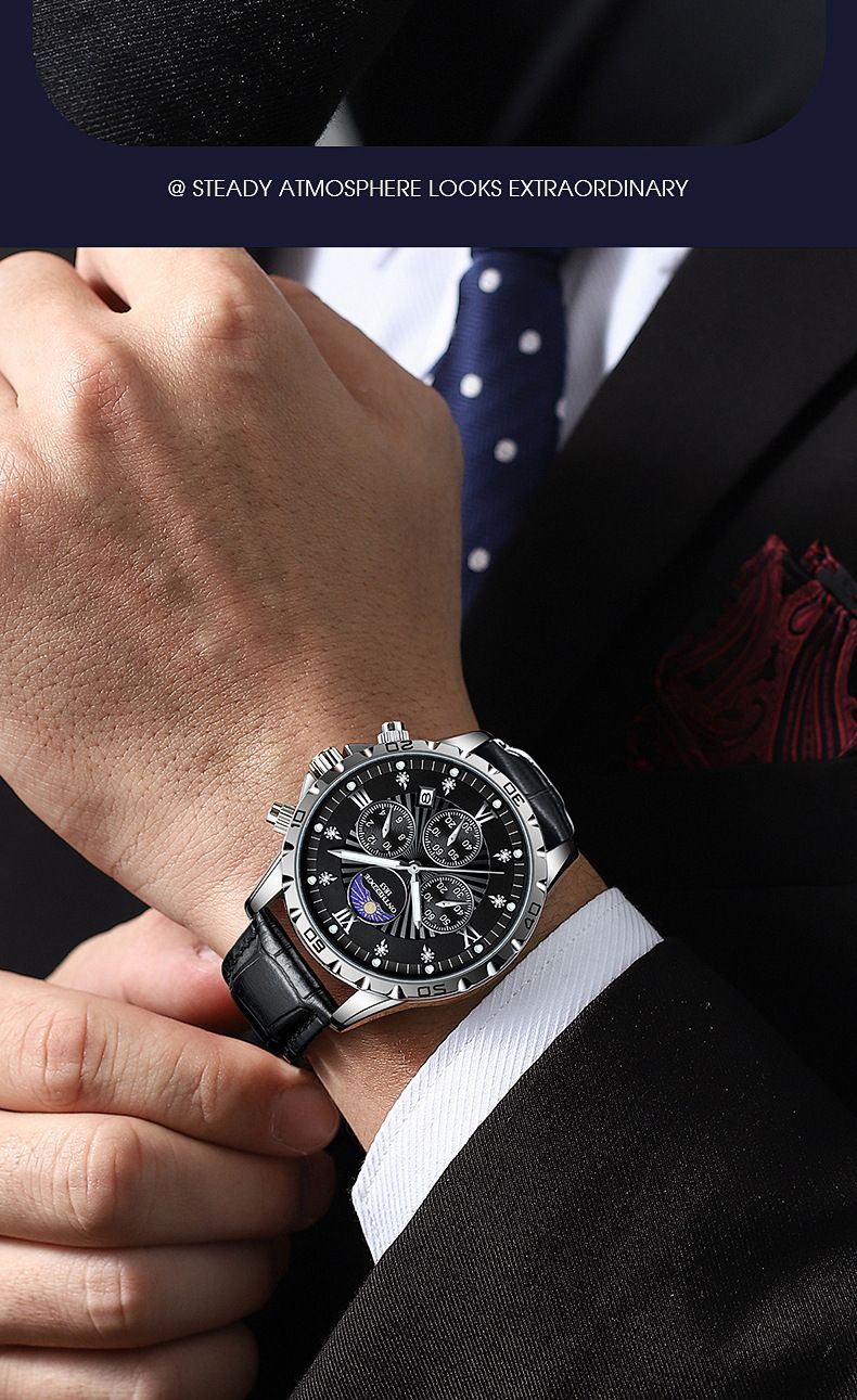 Hot Selling Popular 2024 Men's Sports Multi Functional Non Mechanical Quartz Watch, Personalized Business Watch_voghion.com