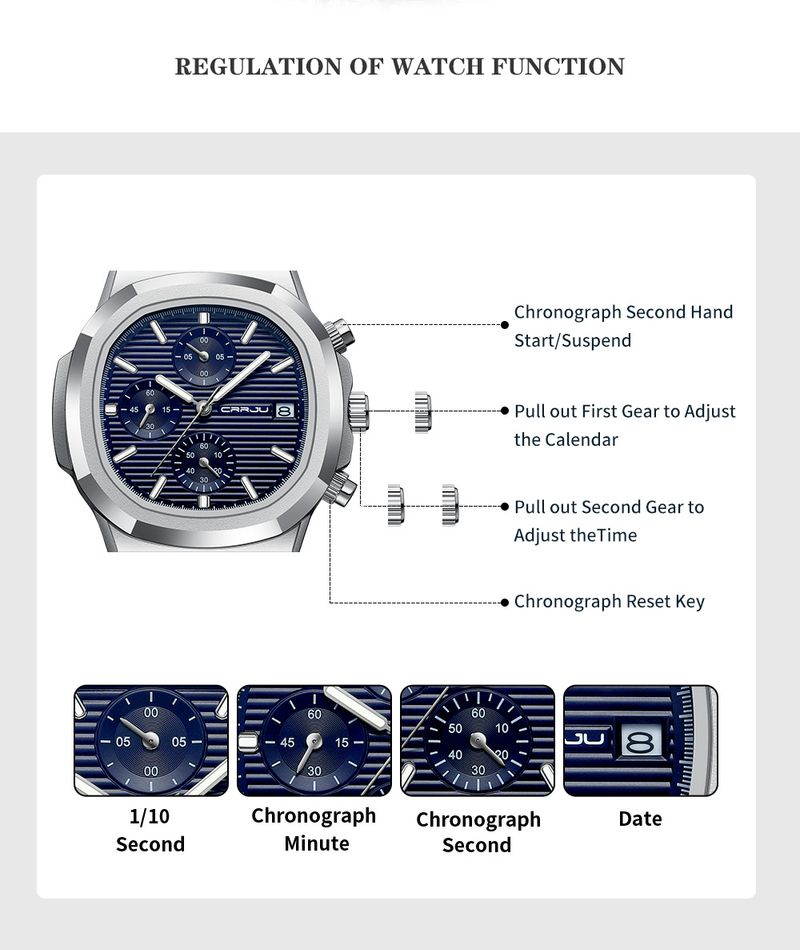 Luxury Man Watch Business Waterproof Male Clock Luminous Date Stainless Steel Square Quartz Men Watch Reloj Hombre_voghion.com
