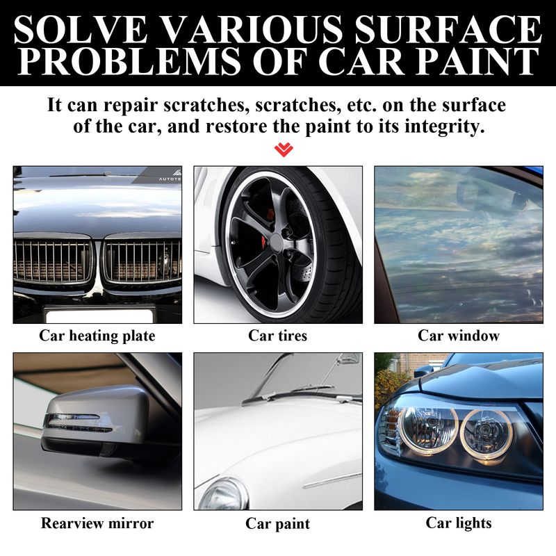 Homonth Nano Car Scratches Repairing Polish Paste, Body Paint Scratches Repair Polishing Decontamination Maintenance Brightening Care Agent_voghion.com
