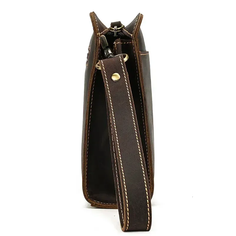 Vintage Crazy Horse Leather Clutch Bag For Men With Large Capacity 250314l_voghion.com